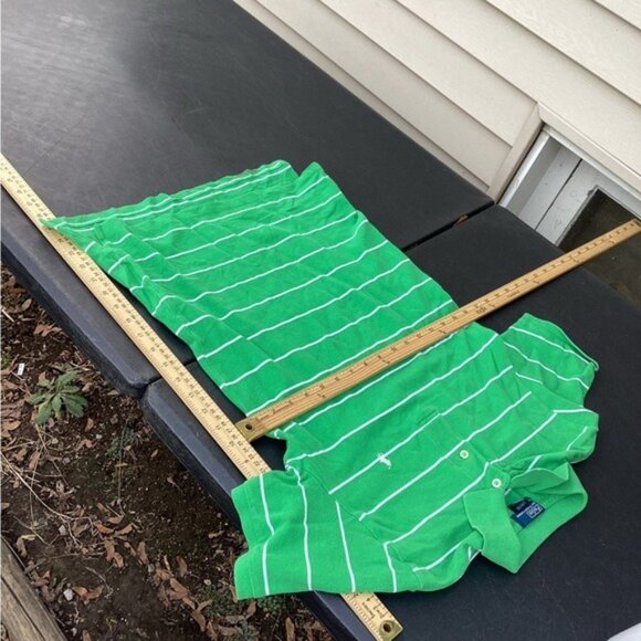 Country Club Chic Polo by Ralph Lauren green and white polo size large - Picture 4 of 4